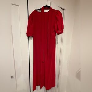 Chaus Vibrant Red Long Sleeve Dress